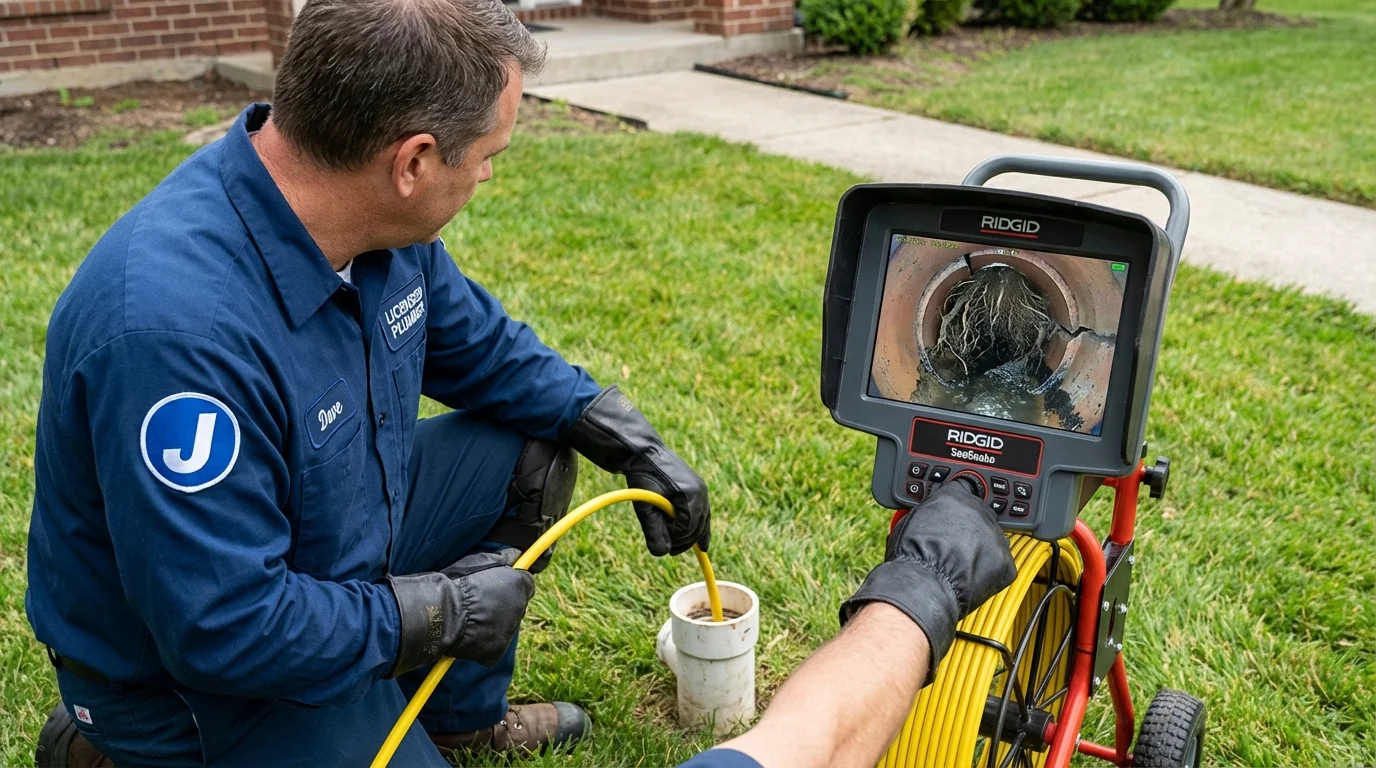 Sewer camera inspection being performed by Johns Plumbing LLC in Port Richey
