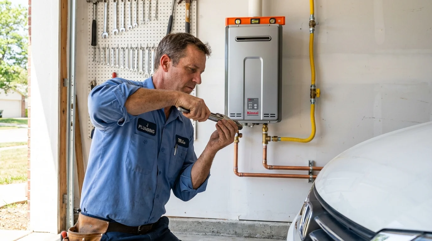 Tankless water heater installation by a Johns Plumbing LLC plumber in Port Richey